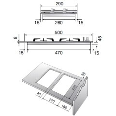 Варио-прибор (ДОМИНО) Ilve H30V/ IX