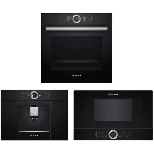 Комплект №2 (духовой шкаф Bosch HSG636BB1 + кофемашина Bosch CTL636EB6 + микроволновая печь Bosch BFR634GB1) в Краснодаре