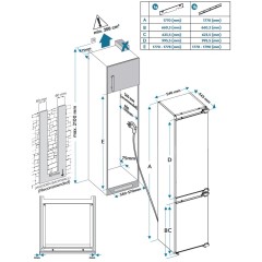 Встраиваемый холодильник Jacky`s JR BW1770