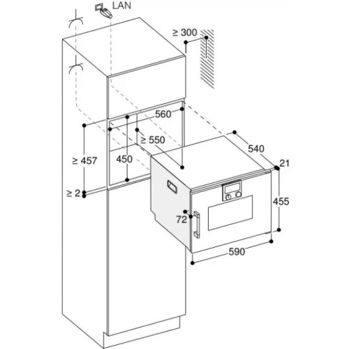 Комбинированный духовой шкаф-пароконвектомат Gaggenau BSP260101 в Краснодаре