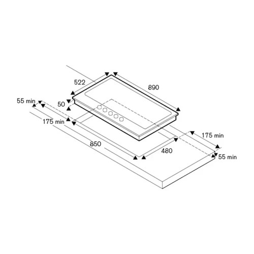 Варочная панель Bertazzoni P905CPRONE в Краснодаре