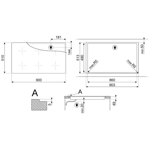 Варочная панель Smeg SIM1964DG в Краснодаре