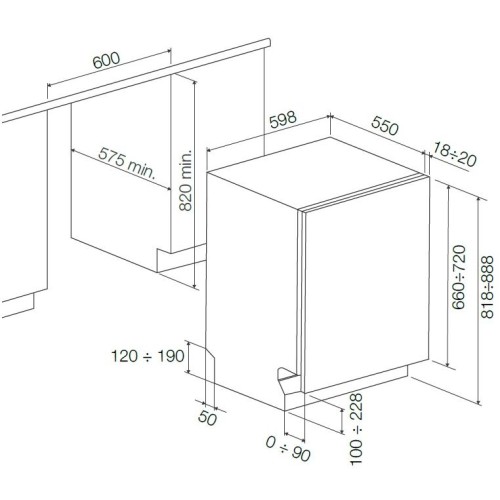Встраиваемая посудомоечная машина Fulgor Milano FDW 8291.1 в Краснодаре