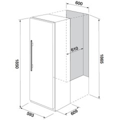 Встраиваемый холодильник Fulgor Milano FRSI 401 FED X