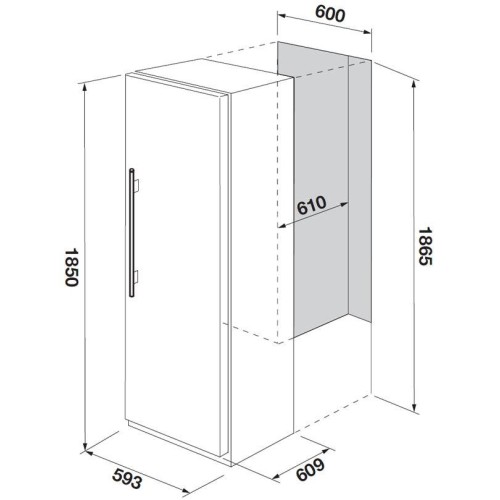 Встраиваемый холодильник Fulgor Milano FRSI 401 FED X в Краснодаре