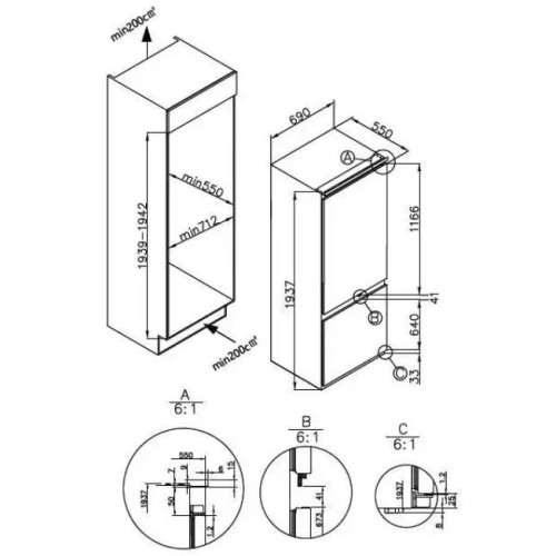 Встраиваемый холодильник Kuppersberg RBN 1970 в Краснодаре
