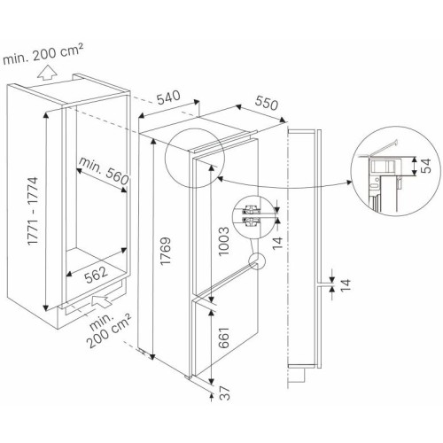 Встраиваемый холодильник Kuppersbusch FKGF 8851.0i в Краснодаре