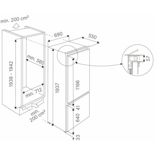 Встраиваемый холодильник Kuppersbusch FKGF 9835.0i в Краснодаре