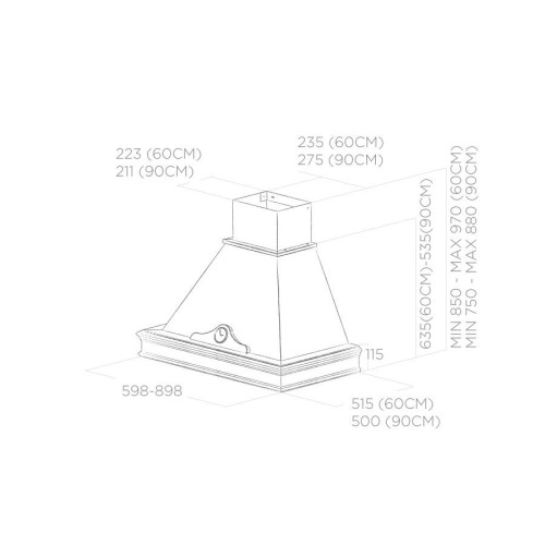 Вытяжка Elica ORETTA WH/A/60 T.GREZZO в Краснодаре