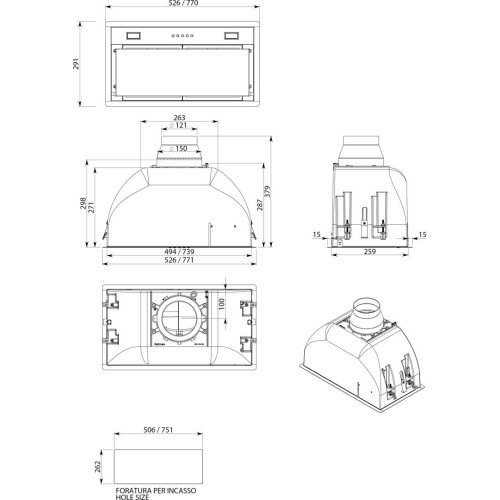 Вытяжка Falmec BUILT IN BURANO PLUS 70 BK в Краснодаре