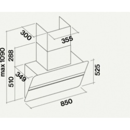 Вытяжка Falmec Flipper 85 White Glass (NRS) в Краснодаре