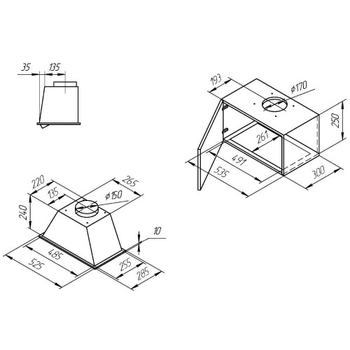 Встраиваемая вытяжка Kuppersberg INLINEA 52 C X в Краснодаре