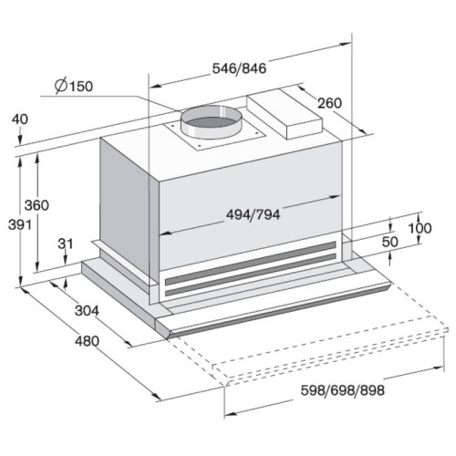 Встраиваемая вытяжка Gaggenau AH 900-191 в Краснодаре