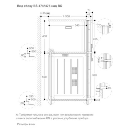 Комбинированный духовой шкаф-пароконвектомат Gaggenau BS470112 в Краснодаре