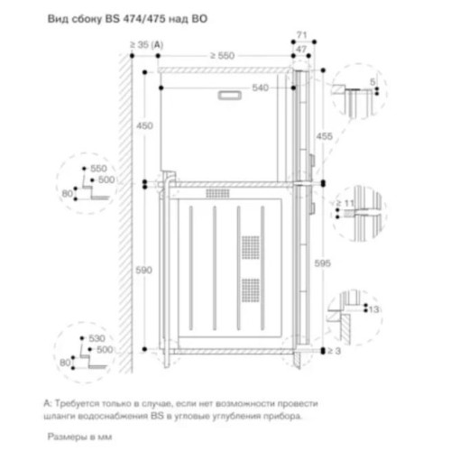 Комбинированный духовой шкаф-пароконвектомат Gaggenau BS474112 в Краснодаре