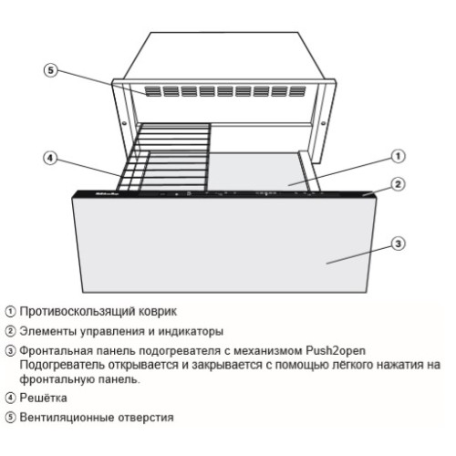Встраиваемый подогреватель Miele ESW 7020 GRGR в Краснодаре