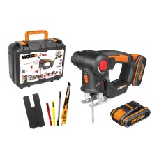 Лобзик аккумуляторный-сабельная пила WORX Axis WX550.1 20V, 2.0Ач  кейс