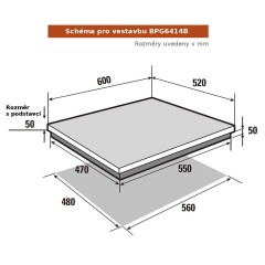 Газовая варочная панель Brandt BPG6414B