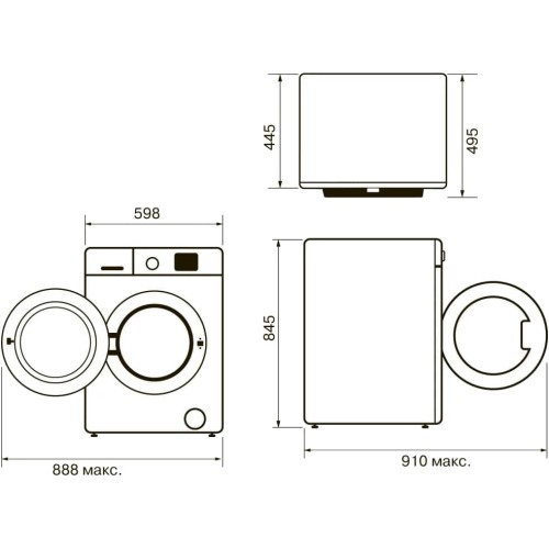 Стиральная машина KRONA RHENE WHITE 1000 6K WM в Краснодаре