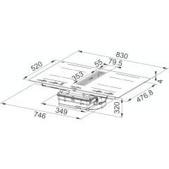 Варочная панель со встроенной вытяжкой Faber Galileo Bold F830