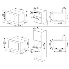 Встраиваемая микроволновая печь Smeg FMI120B3