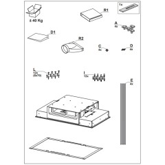 Встраиваемая в потолок вытяжка Faber INSIDE UP WH KL A90