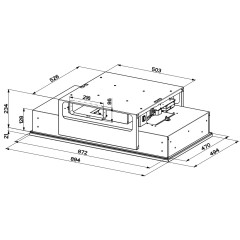 Встраиваемая в потолок вытяжка Faber INSIDE UP WH KL A90