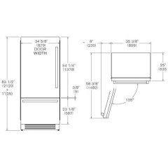 Встраиваемый холодильник Bertazzoni REF905BBLXTT