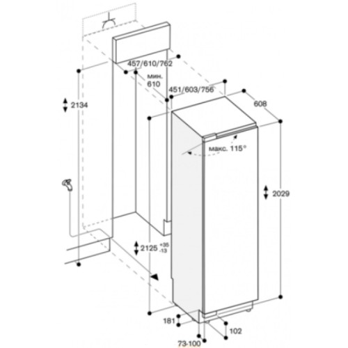 Встраиваемый морозильник Gaggenau RF461304 в Краснодаре