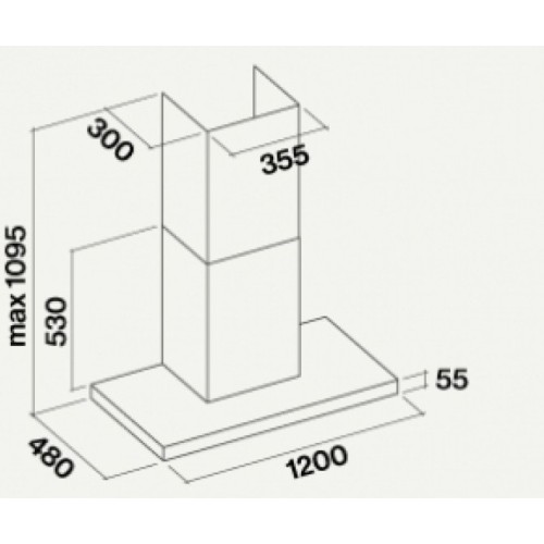Вытяжка Falmec Lumina 120 Steel wall (NRS) в Краснодаре