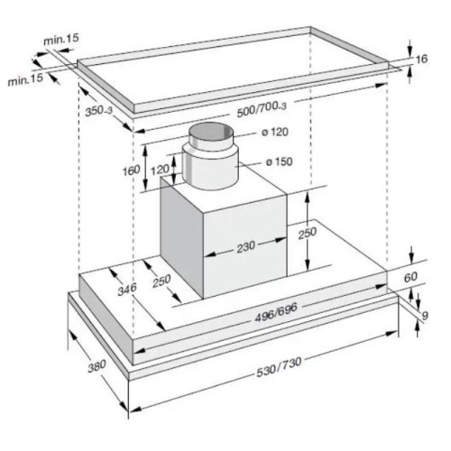 Встраиваемая вытяжка Gaggenau AH 273-150 в Краснодаре