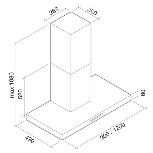 Вытяжка Falmec Plane top 120 ix (800) ECP в Краснодаре
