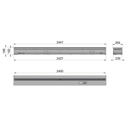 Встраиваемый электрический 3D-камин FireLine 2400