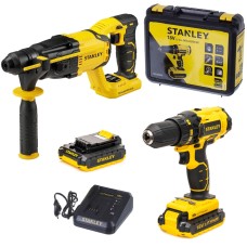 Дрель аккумуляторная STANLEY SCD 20 S2K + Перфоратор SBR 20