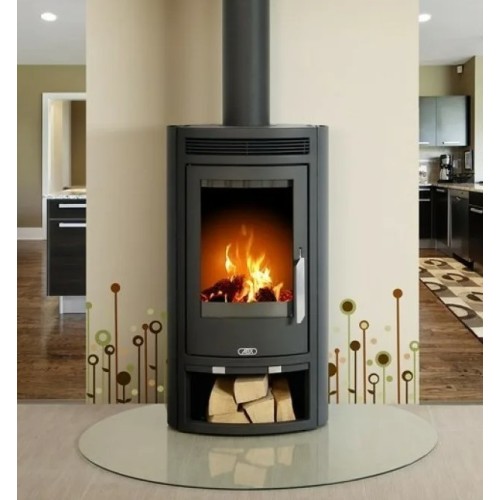 Готовый дровяной каминокомплект ABX Arktis 8 черная сталь 