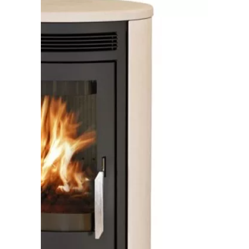 Дровяная печь ABX Arktis 8 поворотный черная сталь, мокка крем с верхней плитой 