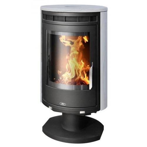 Дровяная печь ABX Arktis 8 поворотный черная сталь, тальк с верхней плитой 