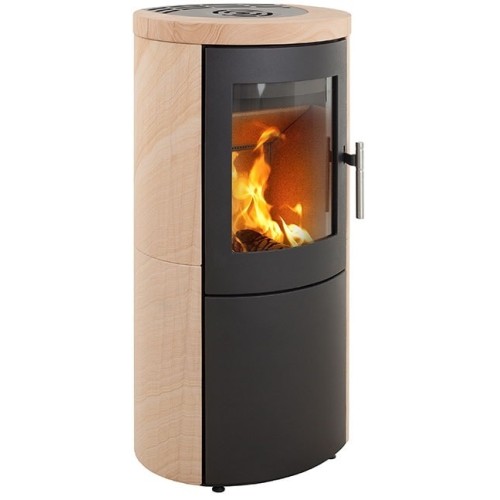 Дровяная печь ABX Aspen 5, черный, песчаник с верхней плитой 