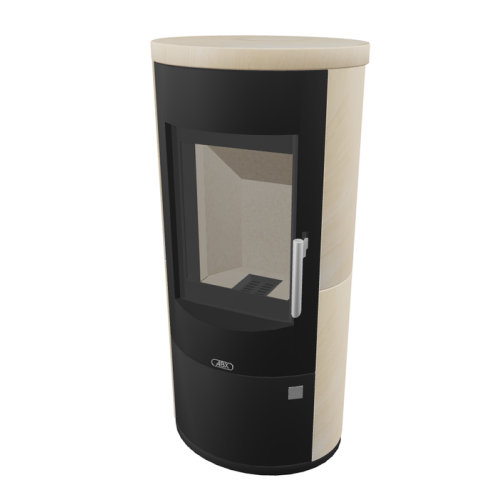 Дровяная печь ABX Aspen 7 черная сталь, бразильский песчаник с верхней плитой 