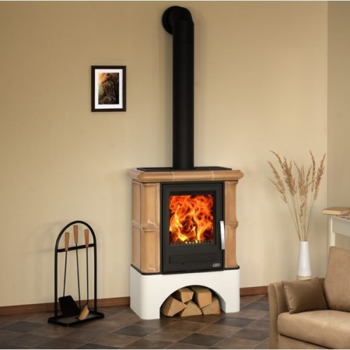 Дровяная печь ABX BAVARIA EXclusive белый цоколь, ахорн 