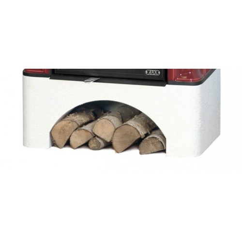 Дровяная печь ABX BAVARIA KI (6,9кВт в воду) белый цоколь, бордо 