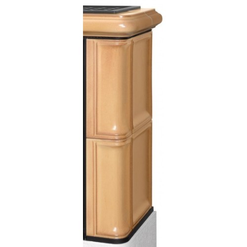 Дровяная печь ABX BAVARIA KI (6,9кВт в воду) белый цоколь, табак 