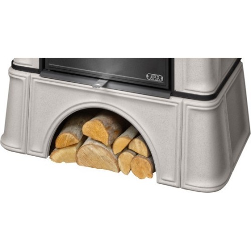 Дровяная печь ABX BAVARIA KI (6,9кВт в воду) кафельный цоколь, ахорн 