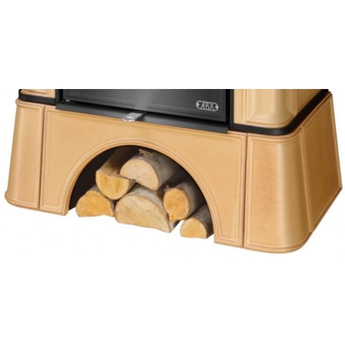 Дровяная печь ABX BAVARIA KI (6,9кВт в воду) кафельный цоколь, табак 