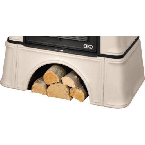 Дровяная печь ABX BAVARIA K (6,9кВт в воду) кафельный цоколь, ахорн 