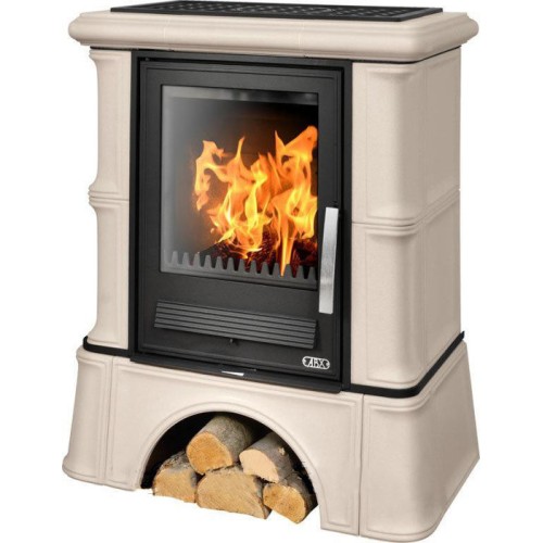 Дровяная печь ABX BAVARIA K (6,9кВт в воду) кафельный цоколь, ахорн 