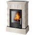 Дровяная печь ABX BRITANIA KI (6,9кВт в воду) кафельный цоколь, перламутр 