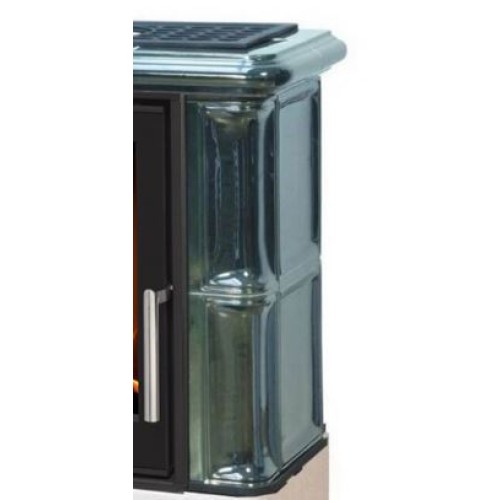 Дровяная печь ABX Bavaria EXclusive белый цоколь, бутылочное стекло 