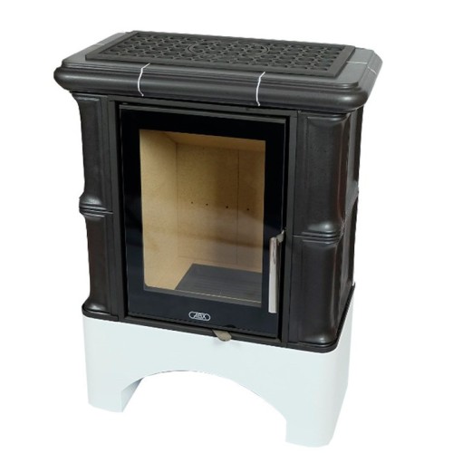 Дровяная печь ABX Bavaria EXclusive белый цоколь, черная 