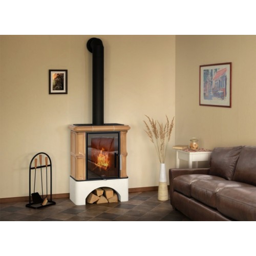 Дровяная печь ABX Bavaria EXclusive белый цоколь, табак 